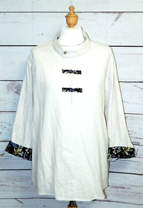 NEW!! INCERUN Men's Cotton Tunic Top with 3/4 Length Sleeves Shirt Size 4XL NWT - Picture 1 of 4