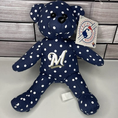 Milwaukee Brewers Plush Forever Small Polka Dot MLB Collection Toy Bear NWT Cover