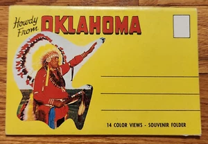 Howdy From Oklahoma Postcard Folder PC - 14 Postcards 1960s Colourpicture - Picture 1 of 2