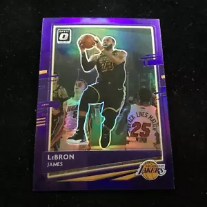 Panini Donruss 2020-21 óptica púrpura Prizm #13 LeBron James Los Angeles Lakers - Imagen 1 de 3