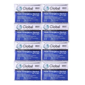 8 Pack Emergency BLANKET Thermal Survival Safety Insulating Mylar Heat 84" X52" - Picture 1 of 10