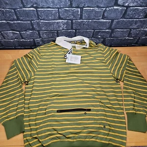 Polo uomo UniverCity Rags girocollo a righe L verde manica lunga nuova con etichetta - Foto 1 di 11