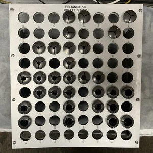 31 Pc (26 HARDINGE) (1 ROYAL) (1 ENCO) (3 NO NAME) 5C COLLETS COMPLETE WITH RACK - Picture 1 of 7
