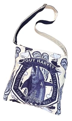 Bolso de Mano Guy Harvey Signature Azul Profundo Océano Gran Azul Marlín Talla Mediana Foto 1 de 4