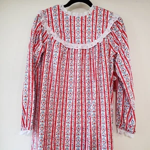 Lanz Of Salzburg Girls Nightgown Size XL 14/16 Red Heart Tyrolean Classic Fleece - Picture 1 of 12