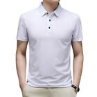 Stylish Mens T-Shirt Mens Tops Polyester Shirt Slim Summer Tee Business