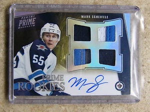 11-12 Panini Prime Rookies RC Quad Jersey Auto Silver #165 MARK SCHEIFELE /50 - Picture 1 of 1