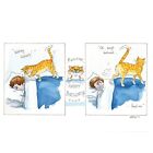 Cat Greeting Card Funny Alisons Animals Cartoon Wakey-Wakey Blank & Envelope