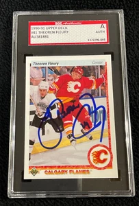 Theo Fleury Signed 1990/91 Upper Deck Card #47 SGC Certified Calgary Flames - Picture 1 of 2