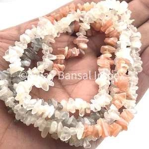 5 Pcs Natural Multi-color Moonstone Drilled Loose Gemstone Beads 4-6 mm 34" - Picture 1 of 4