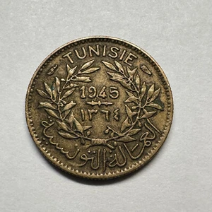 1945 Tunisia 50 Centimes - Beautiful Coin - #B-018 - Picture 1 of 2