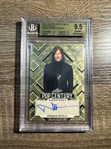 2022 Leaf Pop Century Metal Gold Vinyl Norman Reedus AUTO #1/1 BGS 9.5