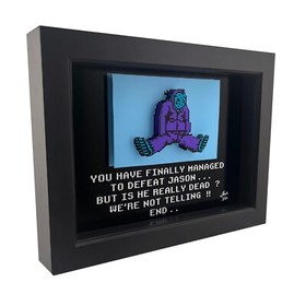 8 Bit Jason Voorhees Friday the 13th Nintendo Game NES Cartridge 3D Art Horror