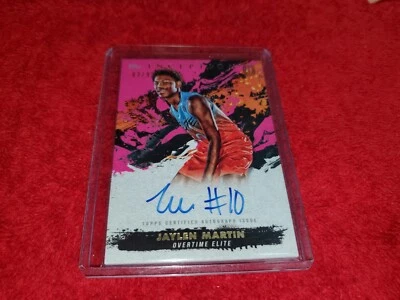2021-22 TOPPS INCEPTION OVERTIME JAYLEN MARTIN RC PINK AUTO CARD 63/99 - Image 1 of 2