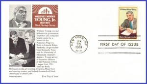 EE. UU.6 #1875 U/A ARISTÓCRATA FDC Whitney M. Young Jr. Black Heritage - Imagen 1 de 1