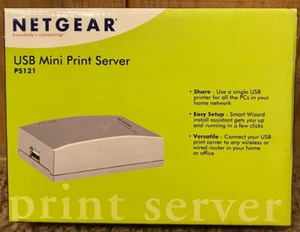 NETGEAR PS121 USB 2.0 Mini Print Server - Brand new in box! - Picture 1 of 6