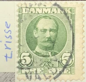 Denmark #Mi53 Used 1907 Frederik VIII [Trissfejl Plate Variety LR][72 AFA54t] - Picture 1 of 1