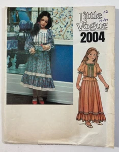 Little Vogue 2004 Vintage Girl's Top and Skirt Sz 12 Prairie Core UC FF - Picture 1 of 3