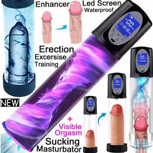 Pompa Pene Elettrica Sottovuoto Digitale Ricaricabile Uomo Ingranditore Pene Crescita - Foto 1 di 10