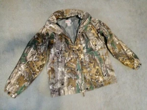 Camo Parka W/ Hood MEDIUM Zippered Pockets Lightweight Sports Hiking Camping - Picture 1 of 7