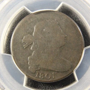 1801 Draped Bust Large Cent, PCGS G-4, S-219, 3 Errors Reverse - Picture 1 of 4