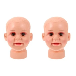 2 Count Wimpern Schaufensterpuppenkopf Kopfform Für Kinder Kleinkind - Bild 1 von 12