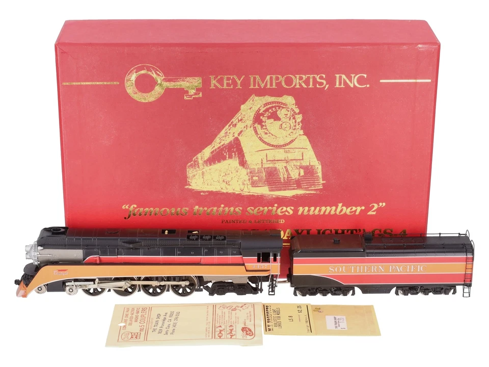 Key Imports 4457 HO BRASS SP Daylight GS-4 Steam Locomotive & Tender -F/P LN/Box - Image 1 of 4