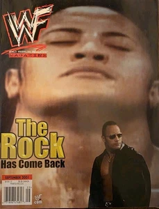 SEPTEMBER 2001 WWF MAGAZINE THE ROCK **HAS POSTER** C - Picture 1 of 17