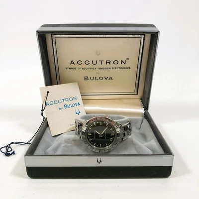 复古 1963 宝路华 Accutron 214 宇航员带扣带不锈钢翻新 — 第 1/4 张图片