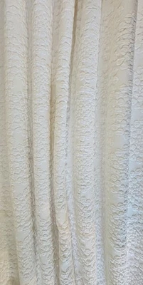 Hotel Collection Cotton Jacquard Geometric shower curtain, White EUC - Image 1 of 4