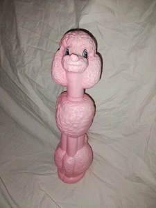 Vintage Pink Poodle Shampoo Bubble Bath Bottle Plastic 12 1/2" H Retro Dog Decor - Picture 1 of 6