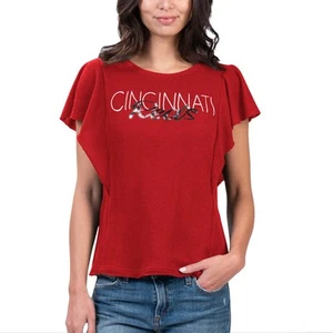 Women's G-III 4Her by Carl Banks Red Cincinnati Reds Crowd Wave T-Shirt - Picture 1 of 2