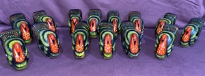 Turkey Napkin Rings Set Wooden Set Of 14 Hand Painted Philippines (ToteZZZ) - Picture 1 of 14
