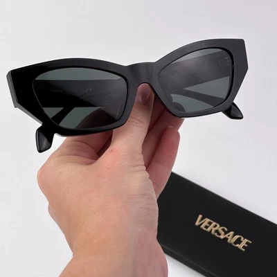 Gafas de sol Versace para mujer negras grises ojo de gato VE4488U GB1/87 NUEVAS AUTÉNTICAS Foto 1 de 4
