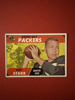 1968 Topps Fútbol Bart Starr Green Bay Packers #1 Foto 1 de 3