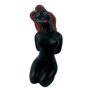Vintage Black Out Siren Chalkware Pinup Girl by Fantasy Fair c. 1942. RARE! - Picture 1 of 8