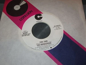 The Impressions 'This Time' PROMO 45 Mono/Stereo - Picture 1 of 1