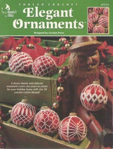 Thread Crochet Elegant Ornaments Annie's Attic Crochet Pattern Book Carol Peres - Picture 1 of 2