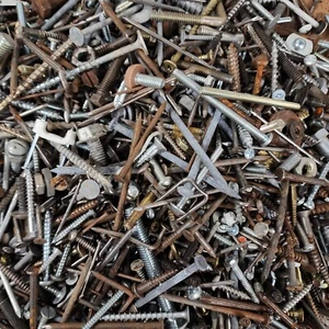 11 lbs. Bulk Assorted Loose Mixed Nuts Bolts Screws Washers Nails Lot #11 - Picture 1 of 6