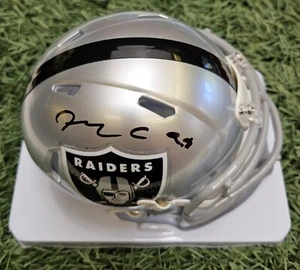 Maxx Crosby Autographed Las Vegas Raiders Signed Football Mini Helmet Fanatics - Picture 1 of 6