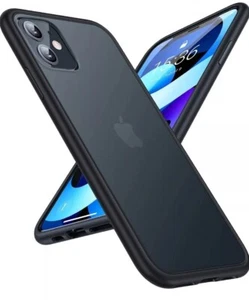 Funda TORRAS iPhone 11 Diamante Transparente Borde Negro Grado Militar Protección - Imagen 1 de 9