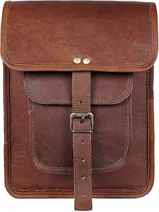 Handgefertigte Ledertasche Herren Tasche Schulter Kurier Umhängetasche Tablet Organizer - Bild 1 von 4