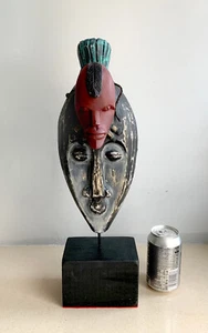 Vintage, African, Traditional, Carved, Wooden, Double-Headed, Ornamental Mask - Picture 1 of 9
