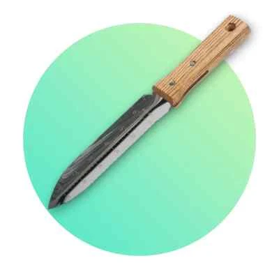 Japanische Hori Hori Gartenkelle Edelstahl Glühbirne Pflanzgefäß Hacke Unkrautvernichter Werkzeug - Bild 1 von 4