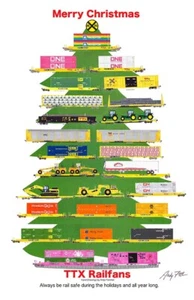 TTX Christmas Tree 11"x17" Poster Andy Fletcher signed - Picture 1 of 1