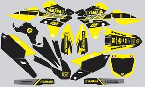 Yellow Black YAMAHA GRAPHICS  YZ 450F YZ450F 2014 2015 2016 2017 - Picture 1 of 1