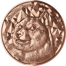 Dogecoin 1oz Copper BU Bullion Round One Ounce Doge Coin - Blockchain Mint