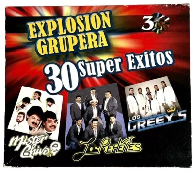 Mister Chivo Los Rehenes Explosion Grupera 30 Super Exitos 3 Latin Audio CD Set - Image 1 of 3
