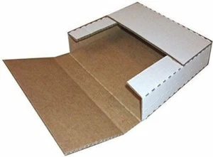 50 - 12 1/8" x 9 1/8" x 2" Weiß Multi Depth Bookfold Mailer Book Box Bookfolds - Bild 1 von 1