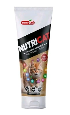 NUTRI-LINE Nutri Cat Vitamins and Nutritional Gel for Cats Omega 3(Nutri-Cal) 4.25oz
